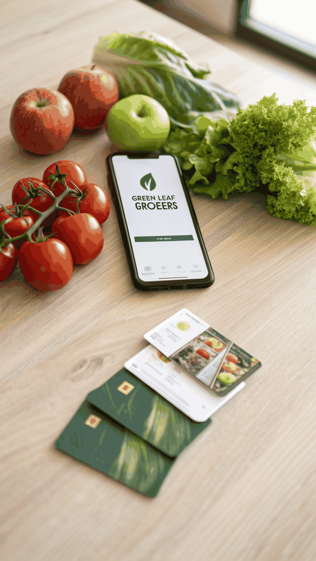 Webwinkel van een biologische supermarkt met productoverzicht en winkelwagen