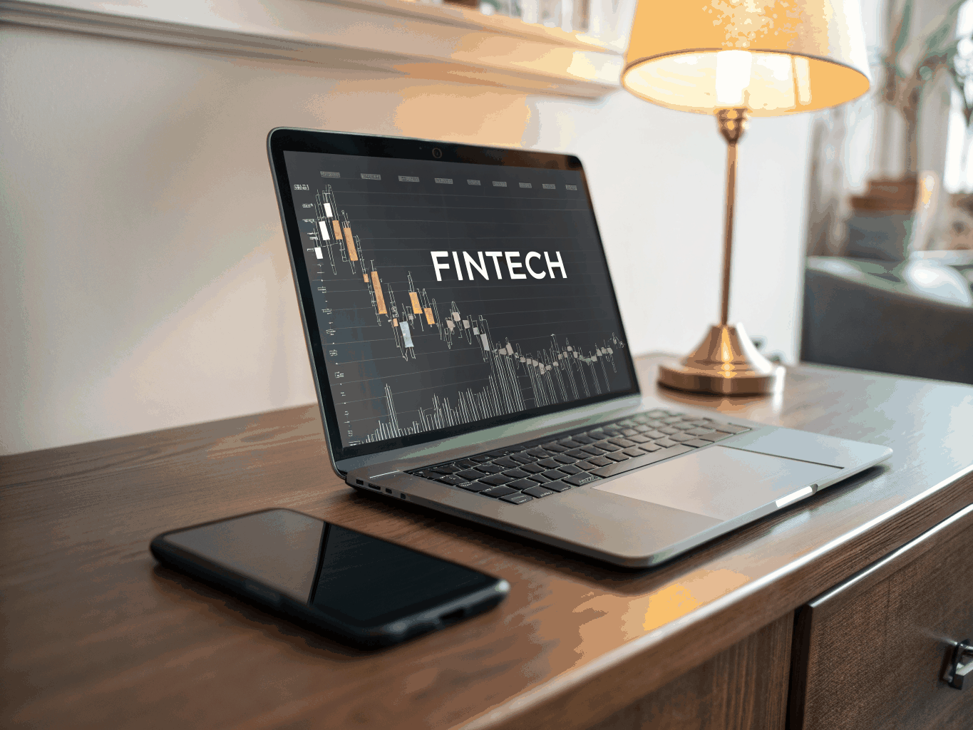 Nieuw ontwerp van een fintech-platform op meerdere schermen