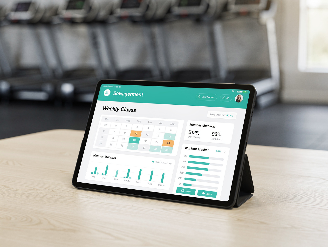 Dashboard van het ledenportaal van een sportvereniging