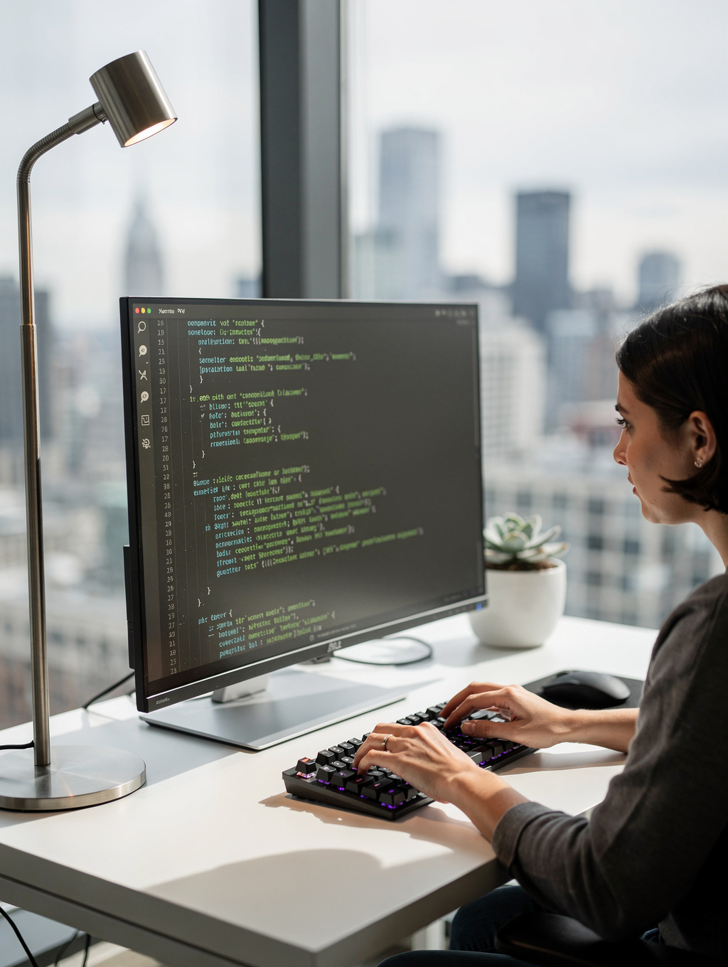 Abstracte weergave van webdesign en programmeercode